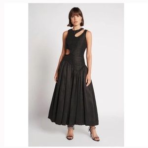 AJE Jolie cut out abstract midi dress Size Aus 6 US 0/2